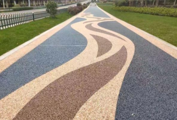 透水膠粘石路面