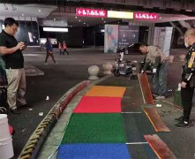 上海國家會展中心十萬平水性聚氨酯彩色路面打